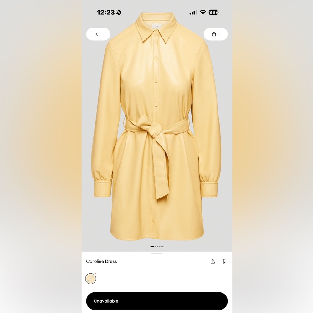 Wilfred Yellow Long Sleeve Dress